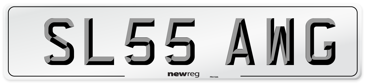 SL55 AWG Number Plate from New Reg